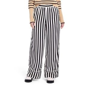 La Ligne x Target Black/White Striped Wide-Leg Trousers